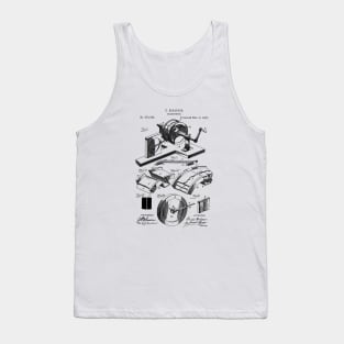 1887 Gramophone Vintage Patent Print Tank Top